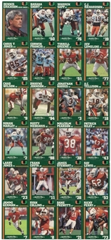1994 University of Miami Hurricanes Football Uncut Sheet (24 Cards) – Featuring Dwayne "The Rock" Johnson, Ray Lewis, and Warren Sapp